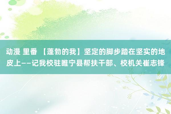 动漫 里番 【蓬勃的我】坚定的脚步踏在坚实的地皮上——记我校驻睢宁县帮扶干部、校机关崔志锋