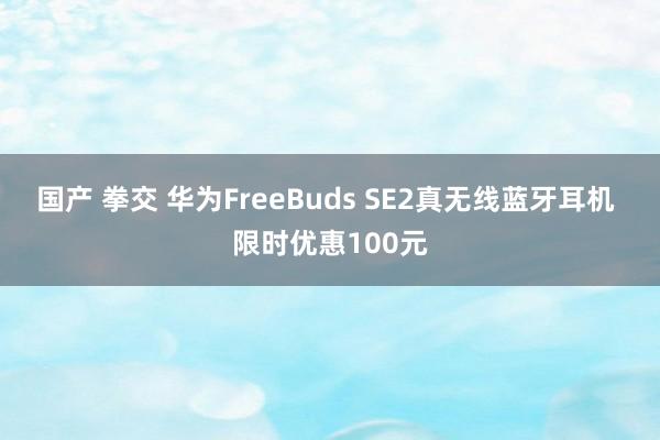 国产 拳交 华为FreeBuds SE2真无线蓝牙耳机 限时优惠100元