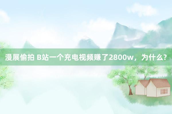 漫展偷拍 B站一个充电视频赚了2800w，为什么?